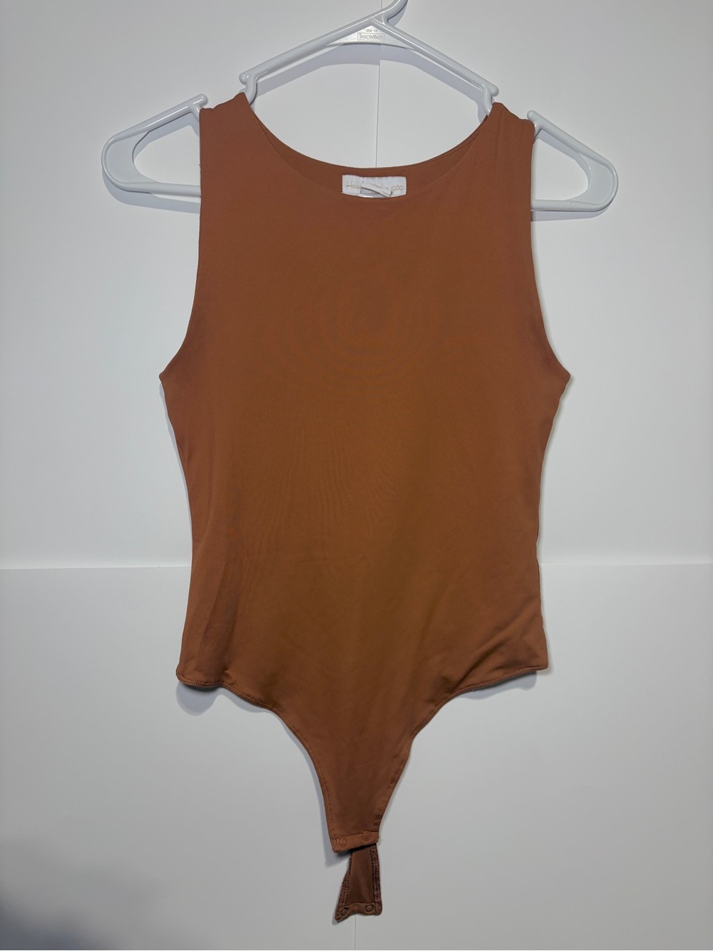 House of Harlow 1960 Brown Solid One Piece Bodysuit Wireless Snap Women's M